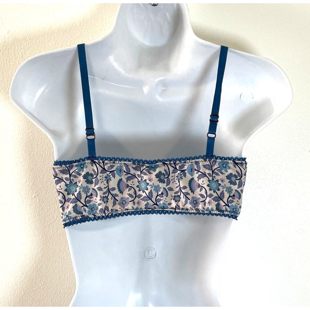 Spell Blue Dahlia Bralette Womens Large Floral Boho Comfy Lounge Adjustable - Picture 2 of 7